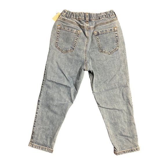 Open Edit elastic waist blue moon wash denim jeans kids size 7 - Picture 2 of 3